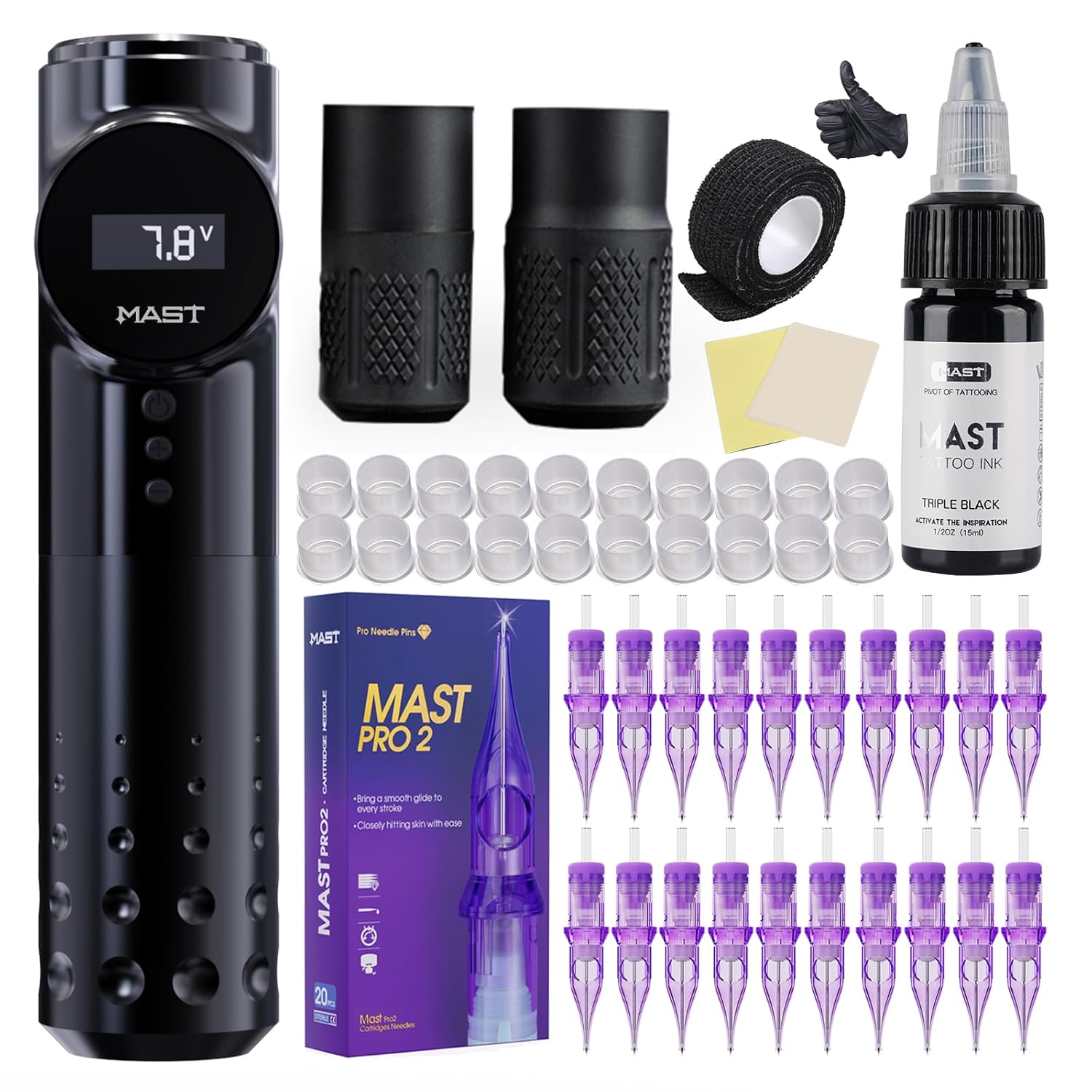 Mast Archer Wireless Tattoo Gun Machine Kit